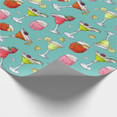 Patroon voor cocails cadeaupapier (Hoek)