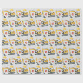 Patroon voor constructietransport en -tekens cadeaupapier (Vlak)