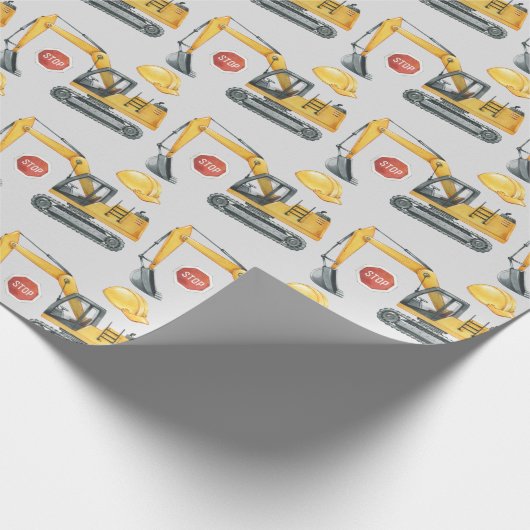 Patroon voor constructietransport en -tekens cadeaupapier (Hoek)