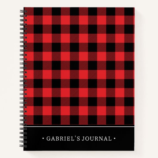 Patroon voor controle op rode flanelbuffels | Jouw Notitieboek (Voorkant)