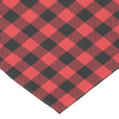 Patroon voor controle op rode flanelbuffels medium tafelloper (Hoek)