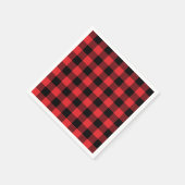 Patroon voor controle op rode flanelbuffels servet (Hoek)