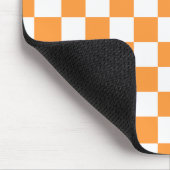 Patroon voor controlebord wit x Oranje Muismat (Hoek)