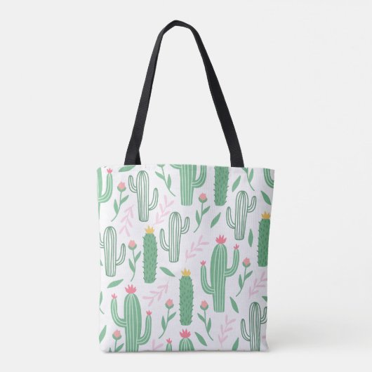 Patroon voor Cute Cactus Tote Bag (Achterkant)