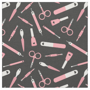 Patroon voor Cute Pink Black White Manicurist Tool Stof
