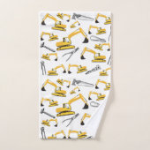 Patroon voor de constructie van graafmachines en g bad handdoek (Handdoek)