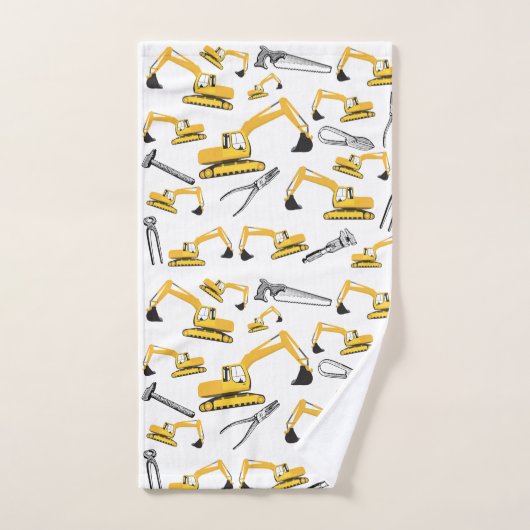 Patroon voor de constructie van graafmachines en g bad handdoek (Handdoek)