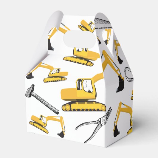 Patroon voor de constructie van graafmachines en g bedankdoosjes (Achterkant)