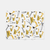 Patroon voor de constructie van graafmachines en g fleece deken (Voorkant (Horizontaal))