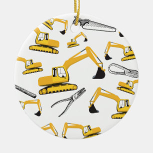 Patroon voor de constructie van graafmachines en g keramisch ornament