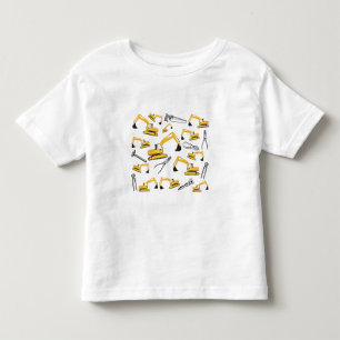 Patroon voor de constructie van graafmachines en g kinder shirts