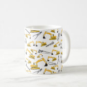 Patroon voor de constructie van graafmachines en g koffiemok (Voorkant rechts)