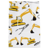 Patroon voor de constructie van graafmachines en g medium cadeauzakje (Achterkant)