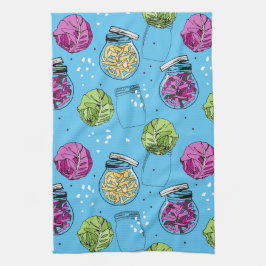 Patroon voor de fermentatie van Sauerkraut Theedoek