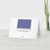 Patroon voor de marine en witte diamant bedankkaart (Achterkant)