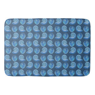 Patroon voor de schalen van de kleine blauwe zee badmat
