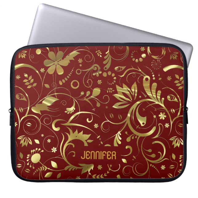 Patroon voor de verbinding met de goudbloem laptop sleeve (Voorkant)