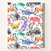 Patroon voor de Waterverf van bedreigde dieren Notitieboek (Achterkant)