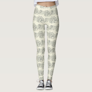 Patroon voor decoratieve schalen leggings