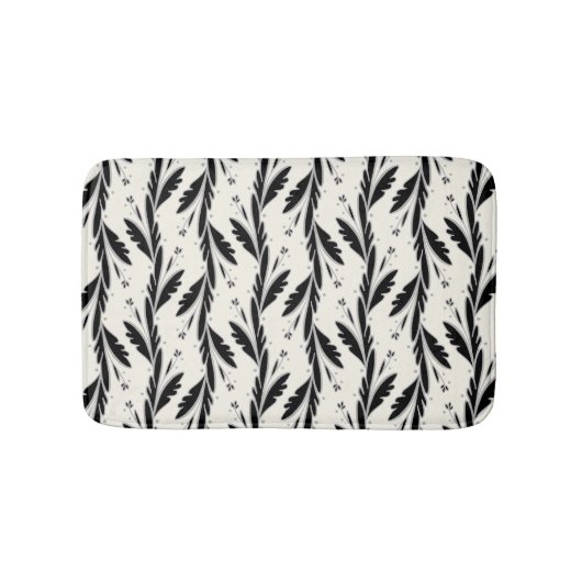 Patroon voor decoratieve zwarte wijnstokken badmat (Voorkant)