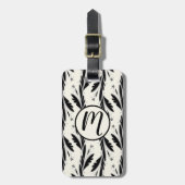 Patroon voor decoratieve zwarte wijnstokken bagagelabel (Voorkant verticaal)