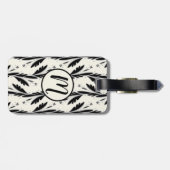 Patroon voor decoratieve zwarte wijnstokken bagagelabel (Achterkant horizontaal)