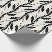 Patroon voor decoratieve zwarte wijnstokken cadeaupapier (Hoek)