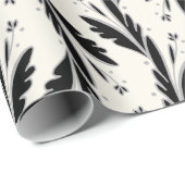 Patroon voor decoratieve zwarte wijnstokken cadeaupapier (Rol Hoek)