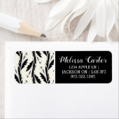 Patroon voor decoratieve zwarte wijnstokken etiket (Insitu)