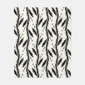 Patroon voor decoratieve zwarte wijnstokken fleece deken (Voorkant)