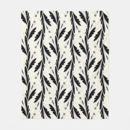 Patroon voor decoratieve zwarte wijnstokken fleece deken