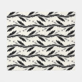 Patroon voor decoratieve zwarte wijnstokken fleece deken (Voorkant (Horizontaal))