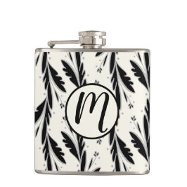 Patroon voor decoratieve zwarte wijnstokken heupfles