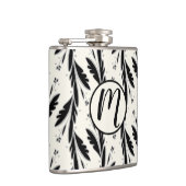 Patroon voor decoratieve zwarte wijnstokken heupfles (Rechts)