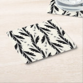 Patroon voor decoratieve zwarte wijnstokken kartonnen onderzetters (Schuin)