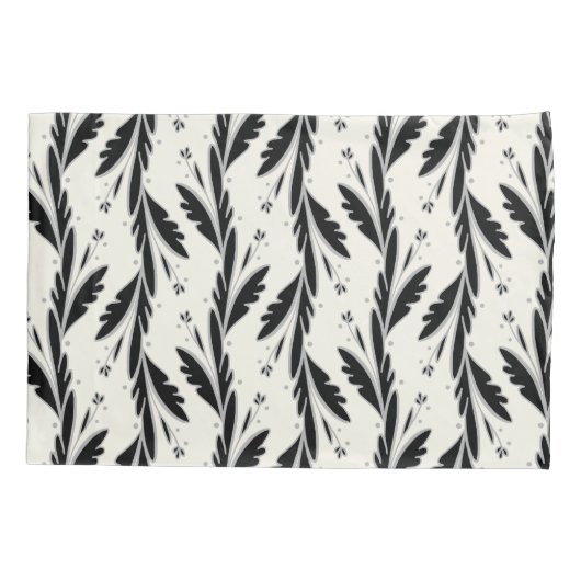 Patroon voor decoratieve zwarte wijnstokken kussensloop (Achterkant)