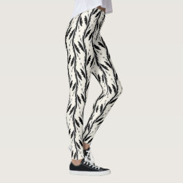 Patroon voor decoratieve zwarte wijnstokken leggings