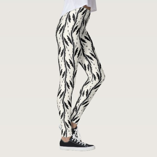 Patroon voor decoratieve zwarte wijnstokken leggings (Rechts)
