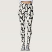 Patroon voor decoratieve zwarte wijnstokken leggings (Voorkant)