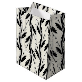 Patroon voor decoratieve zwarte wijnstokken medium cadeauzakje