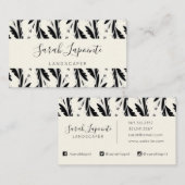 Patroon voor decoratieve zwarte wijnstokken visitekaartje (Voorkant / Achterkant)