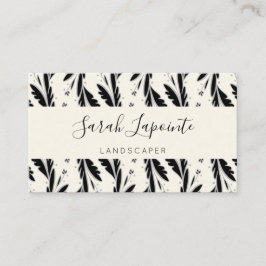 Patroon voor decoratieve zwarte wijnstokken visitekaartje