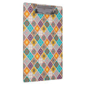 Patroon voor donkerbruine turquoise mandala klembord (Rechts)