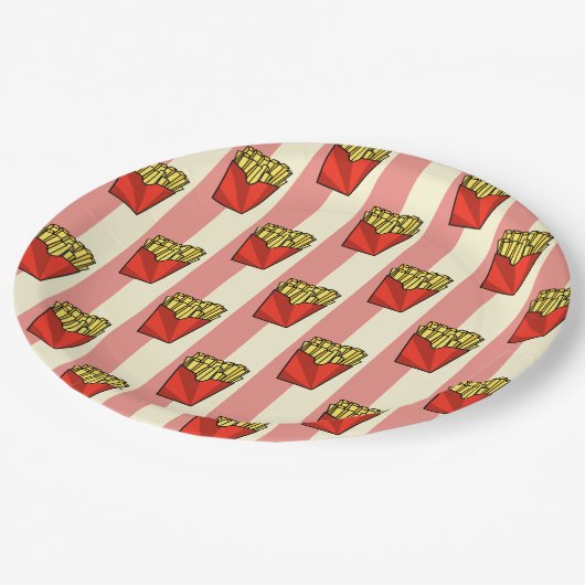 Patroon voor Franse veerboten Papieren Bordje (Gekanteld)