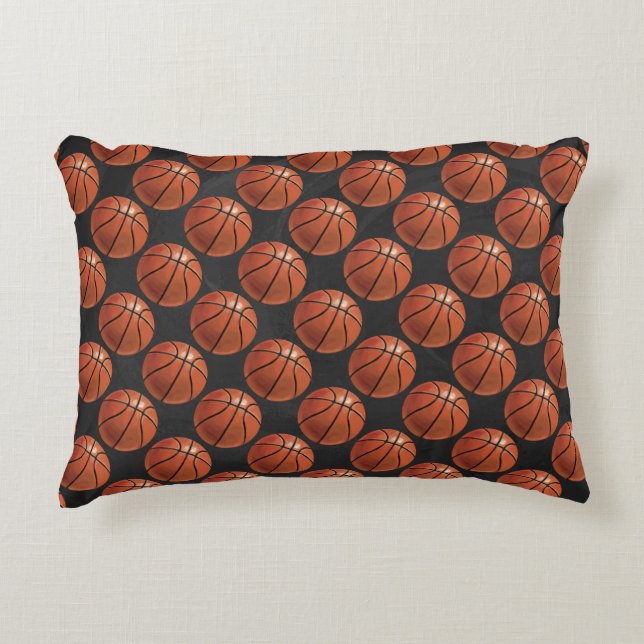 Patroon voor gebilderd basketbal accent kussen (Voorkant)