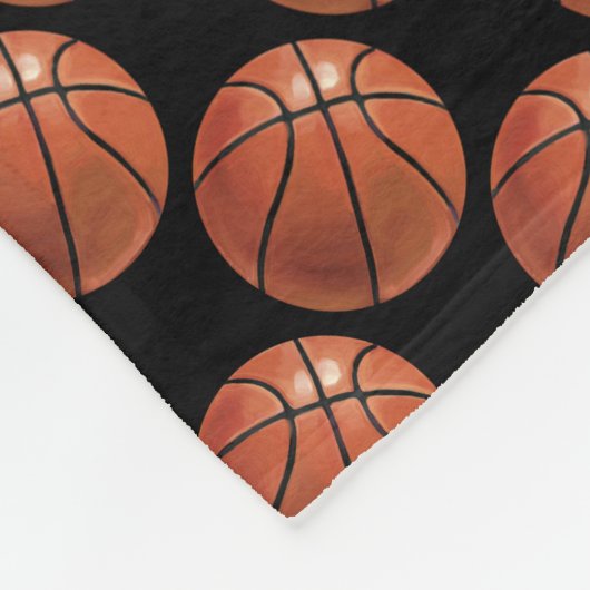 Patroon voor gebilderd basketbal fleece deken (Hoek)