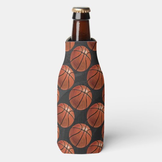 Patroon voor gebilderd basketbal flesjeskoeler (Fles Voorkant)