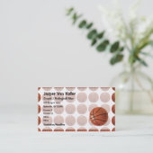 Patroon voor gebilderd basketbal visitekaartje (Staand voorkant)