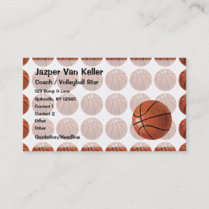 Patroon voor gebilderd basketbal visitekaartje