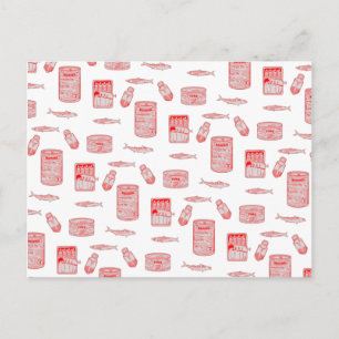 Patroon voor geblindeerde vis briefkaart